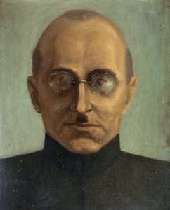 "" بورتريه لافرينتي بيريا (أو لافرينتي بيريا) (1899-1953) مسؤول الدولة السوفياتية "" لوحة مجهولة المجموعة الخاصة بواسطة مجهول مجهول