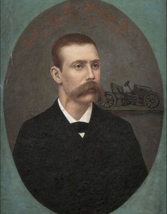 "" صورة للمتسابق الفرنسي هنري فورنييه (1871-1919) "لوحة مجهولة 1901 مجموعة خاصة بواسطة مجهول مجهول