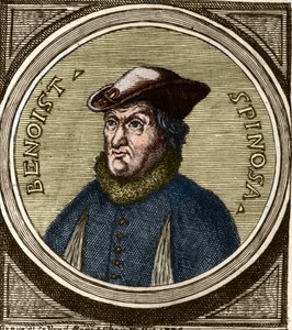 صورة لباروخ سبينوزا (1632-1677) ، الفيلسوف الهولندي ، المعروف أيضًا باسم بينتو دي إسبينوزا أو بينيديكتوس دي سبينوزا أو بينوا دي سبينوزا. نقش من القرن السابع عشر بواسطة مجهول مجهول