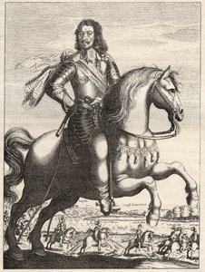 صورة لبرنارد ساكسونيا فايمار (ساكسونيا-فايمار) (1604-1639) مع تصوير القبض على جون أوف ويرث بواسطة الدوق برنارد ودوق روهان. نقش من القرن السابع عشر. مجموعة خاصة. بواسطة مجهول مجهول