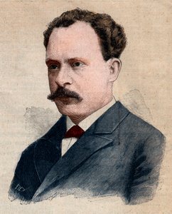 صورة يوجين توربين (1848-1927) ، كيميائي متخصص في المتفجرات. نقش على "" Le petit Parisien "من عام 1891. مجموعة خاصة. بواسطة مجهول مجهول