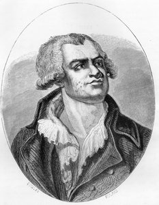 صورة جورج دانتون (1759 - 1794) الخطيب والسياسي - نقش عام 1863 في "الكتاب الأحمر - تاريخ دي لإخفاود في فرنسا" لدوبراي دو لا ماهري. مجموعة خاصة. بواسطة مجهول مجهول