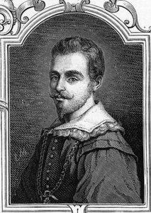 صورة لرسام إيطالي جوليو سيزار بروكاتشيني (1574-1625). نقش 1859 في "" صالات عرض أوروبا - إيطاليا "" بواسطة Armengaud. مجموعة خاصة. بواسطة مجهول مجهول