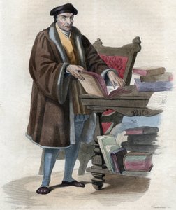 صورة لغيوم بود (بودي) (بودايوس) (1467-1540) ، عالم فرنسي. رسم توضيحي من "" Le Plutarque Français "" لإدمون مينيت بواسطة مجهول مجهول