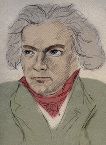 صورة لودفيج فان بيتهوفن (1770-1827) ملحن ألماني - رسم مجهول من بداية القرن العشرين - مجموعة خاصة - بواسطة مجهول مجهول