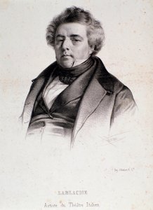 صورة لويجي لابلاش (1794-1858) نقش مغني الأوبرا الإيطالي والفرنسي. القرن ال 19. مجموعة خاصة Milanese بواسطة مجهول مجهول