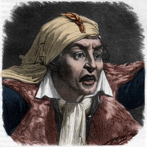 صورة لمارات (1743-1793) - صورة جان بول (جان بول) مارات (1743-1793) سياسي ، صحفي فرنسي - نقش في "Histoire des Girondins" للفونس دي لامارتين (1790-1869) 1865-1866 - خاص مجموعة بواسطة مجهول مجهول