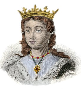 Portrait of Margarita of Anjou, Queen of England (1429-1482) Engraving of the 19th century. Milanese بواسطة مجهول مجهول