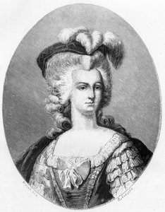 صورة لماري أنطوانيت (1755-1793) ، ملكة فرنسا - نقش عام 1863 في "Le Livre Rouge - Histoire De L'echafaud en France" لدوبراي دو لا ماهري. مجموعة خاصة. بواسطة مجهول مجهول
