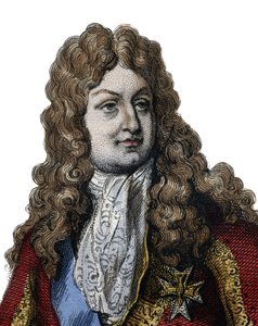 صورة لفيليب الثاني ، دوق أورليانز (1674-1723) ، عضو العائلة المالكة في فرنسا ووصي المملكة من 1715 إلى 1723. رسم إيضاحي من "Le Plutarque Français" بقلم إدموند مينيت بواسطة مجهول مجهول