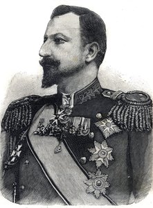 صورة للأمير فرديناند الأول (1861-1948) من بلغاريا. نقش في "" Le Peute Parisien "" بواسطة مجهول مجهول
