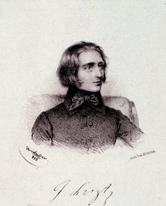 صورة للملحن المجري فرانز ليزت (1811-1886) نقش. القرن ال 19. مجموعة خاصة Milanese بواسطة مجهول مجهول