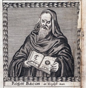روجر بيكون (1214-1294) ، الملقب بالدكتور ميرابيليس (دكتور رائع) - عمل مجهول ، نقش بواسطة مجهول مجهول