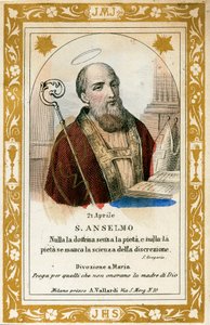 Saint Anselm (engraving بواسطة مجهول مجهول