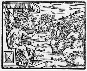الشيطان يخاطب السحرة - "الملخص Maleficarum" ، يتعامل مع السحرة وأشرارهم وفرزهم بواسطة Francesco Maria Guazzo أو Guaccio أو Guaccius (15 ؟؟ -16 ؟؟) 1608 Private Collection بواسطة مجهول مجهول