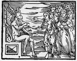 يطلب الشيطان ميثاقًا من السحرة الجدد - "خلاصة Maleficarum" ، تتعامل مع السحرة وأشرارهم وفرزهم من قبل Francesco Maria Guazzo أو Guaccio أو Guaccius (15 ؟؟ -16 ؟؟) 1608 Private Collection بواسطة مجهول مجهول