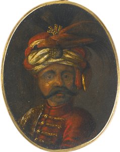 سليمان الثاني - سليمان الثاني (1642-1691) ، سلطان الدولة العثمانية - مجهول - النصف الثاني من القرن السابع عشر. - جواش على خشب - 12x8،4 - مجموعة خاصة بواسطة مجهول مجهول