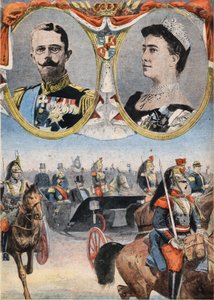 The Hotes of France: King Gustave V (1858-1950) و Queen of Suede Victoria (Viktoria de Bade بواسطة مجهول مجهول