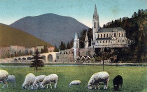 الكاتدرائية في لورد - هاوتس بيرينيه (65) حوالي عام 1900. بواسطة مجهول مجهول