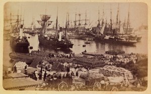 مدينة مرسيليا والمناطق المحيطة بها حوالي 1885-1890: باسين دي لا جولييت ، ركوب البضائع على القطط ، مجموعة خاصة بواسطة مجهول مجهول