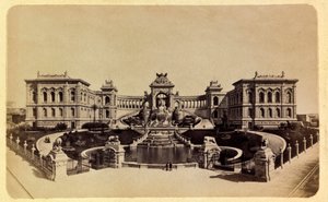 مدينة مرسيليا ومحيطها حوالي 1885-1890: قصر لونشامب (متحف الفنون الجميلة) ، مجموعة خاصة بواسطة مجهول مجهول