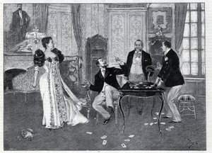 Theatrical representation: “” The Systeme Ribadier””, vaudeville by Georges Feydeau (1862-1921) and Maurice Hennequin (1863-1926) at the Theatre du Palais-Royal in Paris. Engraving in “Le monde illustree”” of 1892. Private collection. بواسطة مجهول مجهول