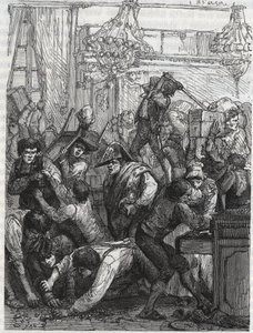 سرقة حارس الأثاث (Hotel de la Marine، Place de la Concorde) - السرقة في الأسبوع من 11 إلى 17 سبتمبر 1792 بواسطة فرقة بتكليف من Paul Miette ، من جزء من Diamonds ، في فندق du Garde-Meuble دي لا كورون ، باريس ، حيث ر بواسطة مجهول مجهول
