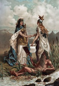 حرب الثلاثين عامًا (1618-1648): قصة رمزية لمعاهدة ويستفاليا عام 1648. الطباعة الحجرية الملونة في "" Turenne ؛ "معركة ، المؤسسات العسكرية للأبناء المؤقتين" (1884) لجول روي. مجموعة خاصة. بواسطة مجهول مجهول