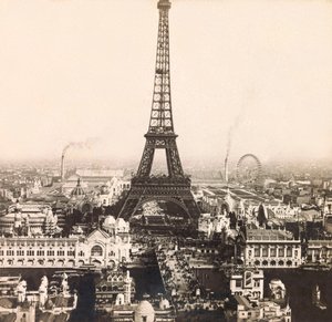 المعرض العالمي لعام 1900 - المعرض العالمي لعام 1900 في باريس: منظر بانورامي لشارع الشانزليزيه - مجموعة خاصة بواسطة مجهول مجهول