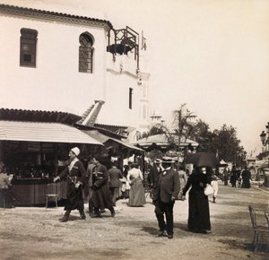 المعرض العالمي لعام 1900 - المعرض العالمي لعام 1900 بباريس: شارع القاهرة - مجموعة خاصة بواسطة مجهول مجهول