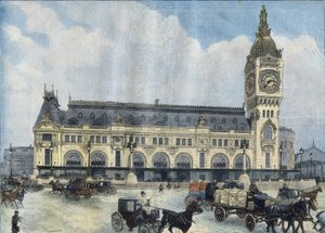 منظر لجار دي ليون في باريس عام 1902. نقش في "Le Peute Parisien" " بواسطة مجهول مجهول