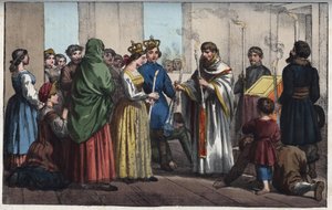 حفلات الزفاف في روسيا في القرن الثامن عشر - نقش من عادات وتقاليد جميع شعوب الكون. أي تاريخ الحكومة ، والقوانين ، والميليشيات ، ودين جميع الأمم من أبعد الأوقات حتى يومنا هذا "1856 بواسطة مجهول مجهول