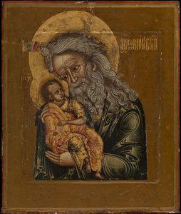 Simeon the God-Receiver، 1800 بواسطة رسام أيقونات روسي مجهول