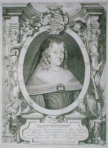 Amalie Elisabeth of Hanau-Muntzenberg (1602-1602) من "Portraits des Hommes Illustres" ، نقش بواسطة Petrus de Iode ، نُشر عام 1706 (نقش)