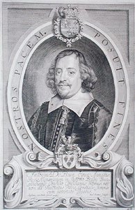 الدكتور أنطوان دي برون (1599-1654) ، من "Portraits des Hommes Illustres" ، نقش بواسطة Paulus Pontius (1603-58) نشر 1706 (نقش)