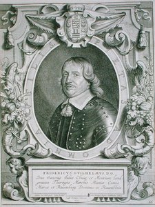 فريدريك ويليام ، ناخب ساكسونيا ، من 'Portraits des Hommes Illustres' ، نقش بواسطة Petrus de Iode ، نشر 1706 (نقش) بواسطة أنسيلموس فان (بعد) هول
