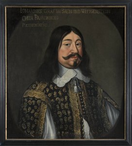 جان الثامن كونت دي ساين فيتجنشتاين هوهنشتاين - صورة جون الثامن (1601-1657) ، كونت ساين فيتجنشتاين هوهنشتاين ، بواسطة هول ، أنسيلم فان ، بعد (1601 - بعد 1674). زيت على قماش. الأبعاد: 73 × 64 سم. متحف ستوكهولم الوطني