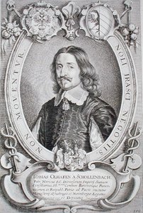 Tobias Oelhafen van Schollenbach (1601-66) من "Portraits des Hommes Illustres" ، نقش بواسطة Petrus de Iode ، نُشر عام 1706 (نقش) بواسطة أنسيلموس فان (بعد) هول