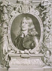 فريدريك ويليام (1620-1688) ، ناخب براندنبورغ ، من "بورتريهات ديس هومز إيسترز" ، نقشها بيتروس دي إيود ، نشر 1706 بواسطة Anselmus van Hulle