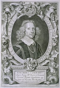 Joachim Camerarius ، من &39;Portraits des Hommes Illustres&39; ، منقوش بواسطة Petrus de Iode ، تم نشره عام 1706 بواسطة Anselmus van Hulle