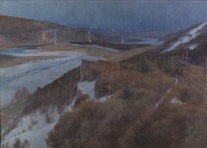 ليلة والبورجيس في Bergslagen ، Grangärde في Dalarna ، 1896 بواسطة أنشيلم ليونارد شولتزبرج