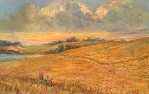 Cornfields at Sunset المطلة على نهر أورويل