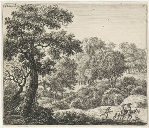 راكبان على طريق الغابة المناظر الطبيعية المشجرة (عنوان السلسلة)