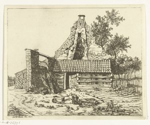 قاطع القصب لأطلال Huis Snaatburg في Maarssen بواسطة أنتوني فان دن بوس