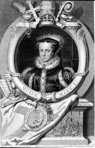 ماري الأولى (1516-58) ملكة إنجلترا من 1553 ، نقشها جورج فيرتو (1684-1756) (نقش) بواسطة بعد أنتوني مور فان داشورست