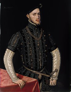 صورة لفيليب الثاني (1527-1598) ، ملك إسبانيا والبرتغال - رسم أنتونيس (أنطونيس) مور (حوالي 1517-1577) ، زيت على خشب (107.5 × 83.3 سم) ، حوالي 1550 - صورة الملك فيليب الثاني من إسبانيا والبرتغال ، زيت على خشب بواسطة Antonis Mor ، حوالي 1550 - Pr