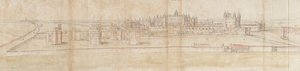 قصر هامبتون كورت من الشمال ، 1550-1560 بواسطة Anthonis van den Wyngaerde