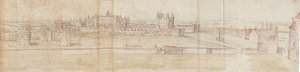 قصر هامبتون كورت من الشمال ، 1550-1560 بواسطة Anthonis van den Wyngaerde