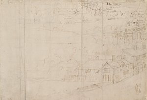 بانوراما لندن كما تُرى من ساوثوارك: بانك سايد ، 1554 بواسطة Anthonis van den Wyngaerde