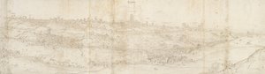 منظر بانورامي لسيغوفيا من الشرق ، 1560-1570 بواسطة Anthonis van den Wyngaerde